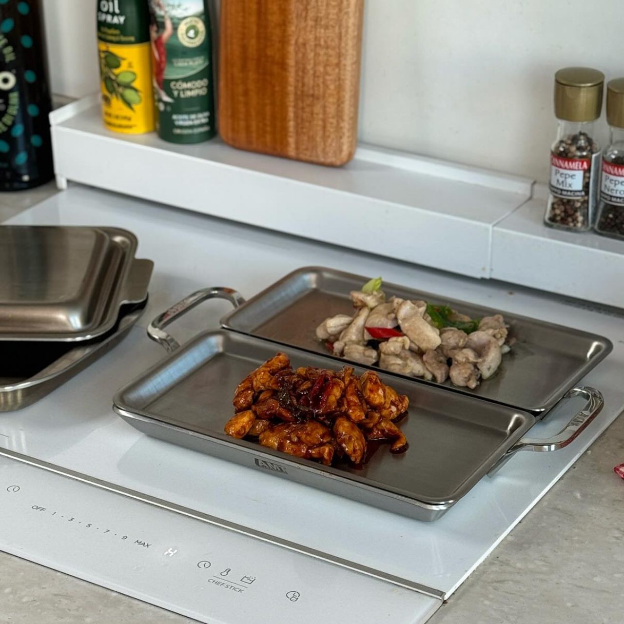 [AMT] 316Ti Stainless Steel 5-Ply Stealth Roast Pan & Modular Tray Set