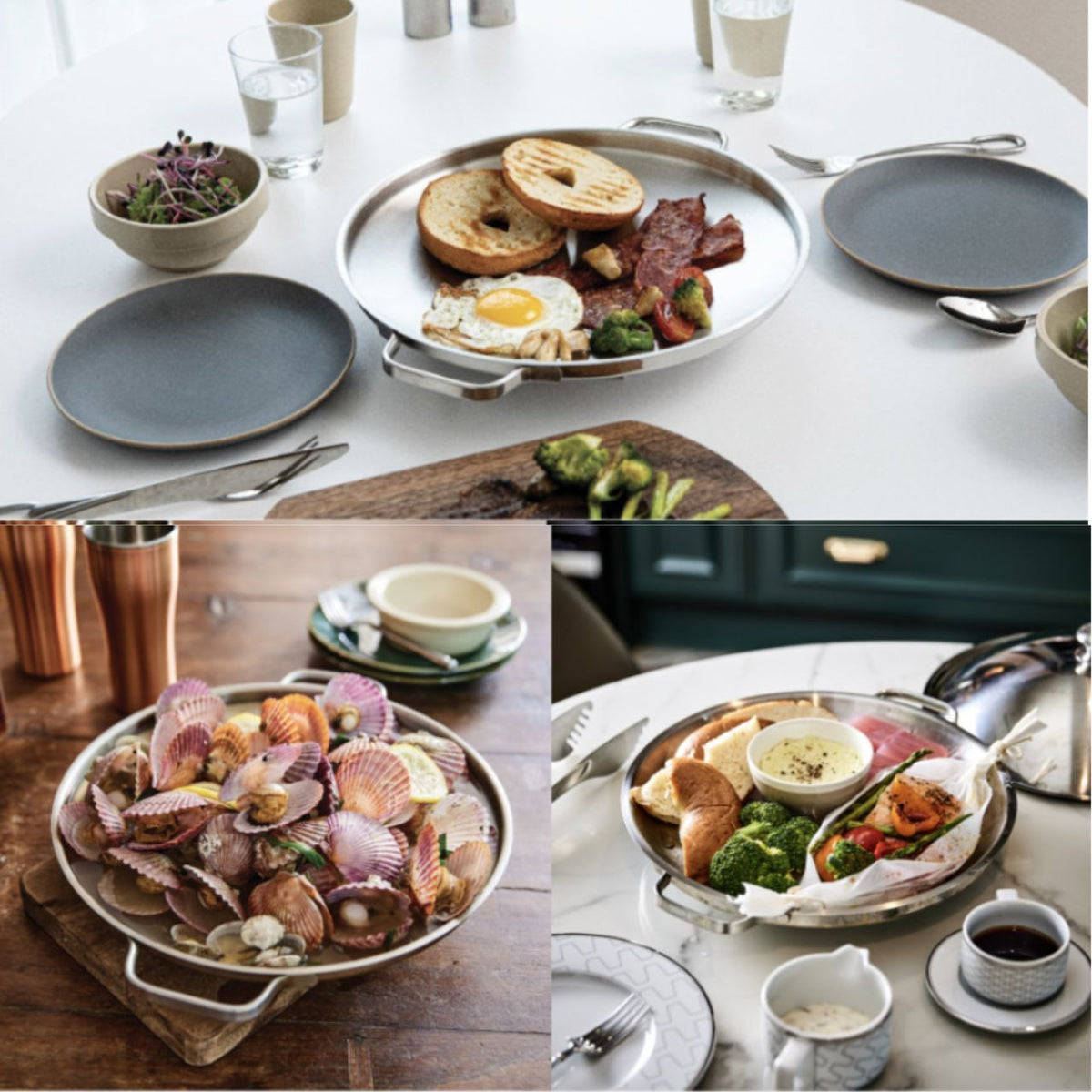 [Kuper] Caritas SUS 304 Griddle Steamer Pan with Rabbit Lid Version