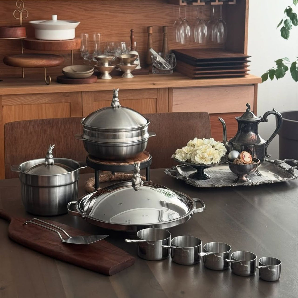 [Kuper] Caritas SUS 304 Griddle Steamer Pan with Rabbit Lid Version