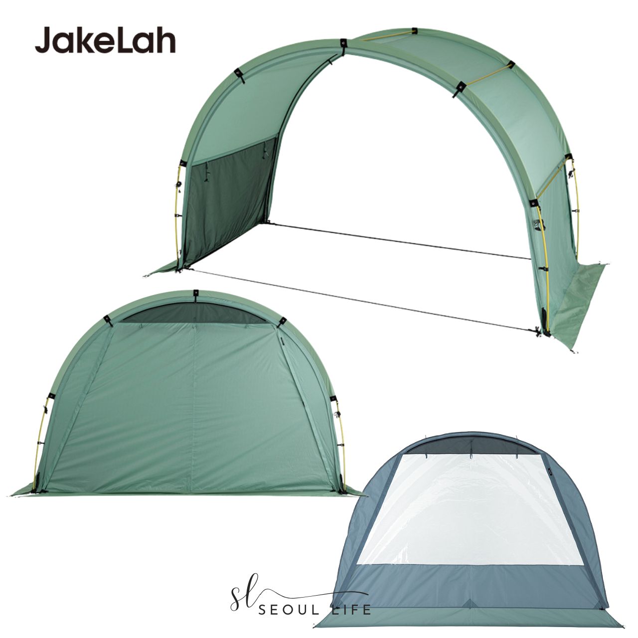 [JakeLah] J. Tunnel Tent, Extendable & Connectable design. Camping Gear