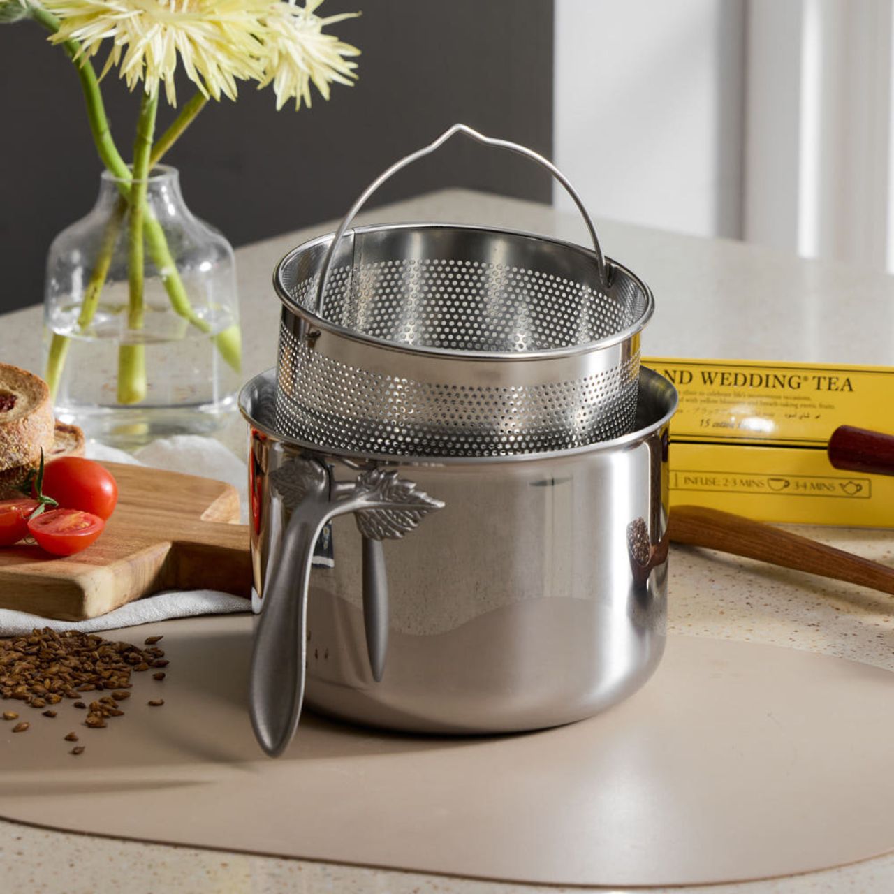 [finnilo] 316Ti 5-ply Stainless Steel Gourmet multi-pot Kettle, Pasta Pot