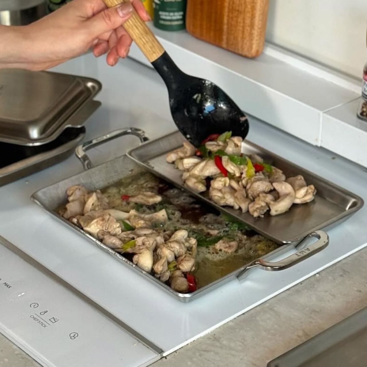 [AMT] 316Ti Stainless Steel 5-Ply Stealth Roast Pan & Modular Tray Set