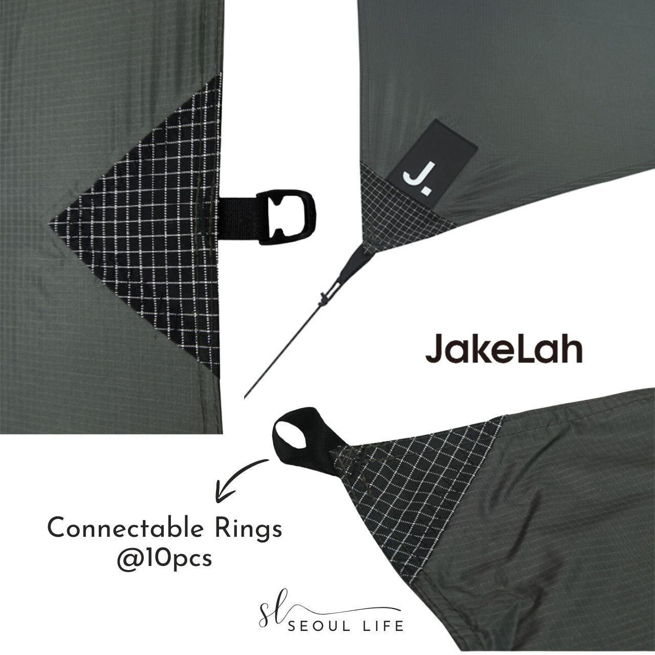 [Jakelah] J.cot Hexa Camping Tarp, (Dark Green)