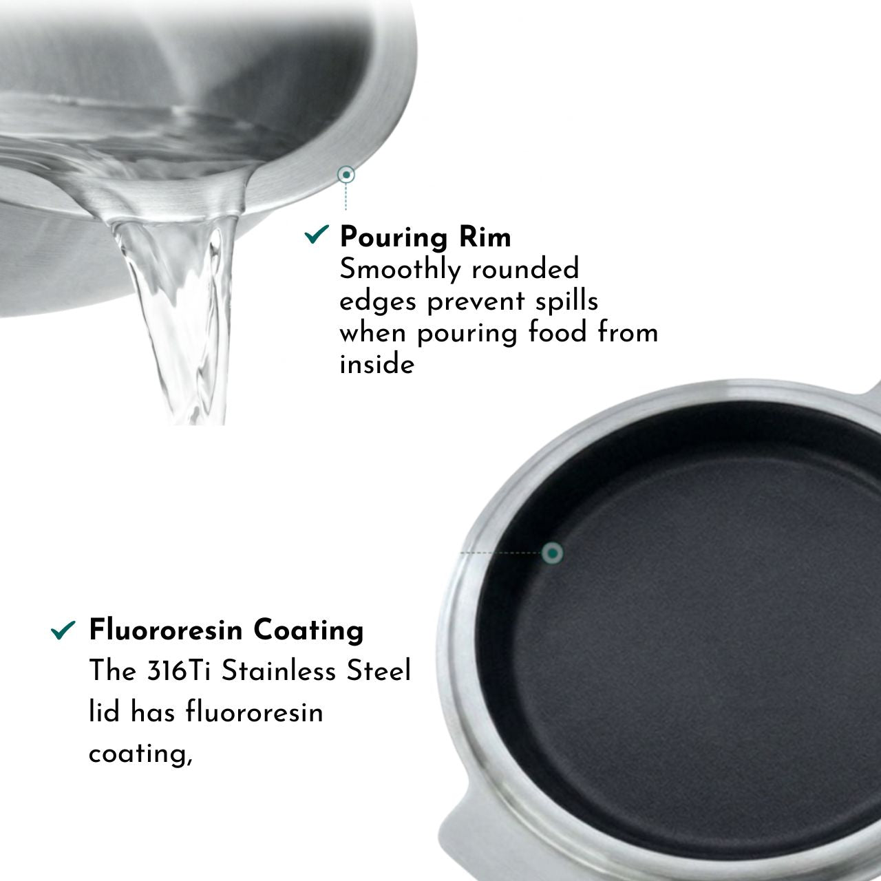 [AMT] 316Ti Double Pan, Premium 5-Ply Stainless Steel Cookware