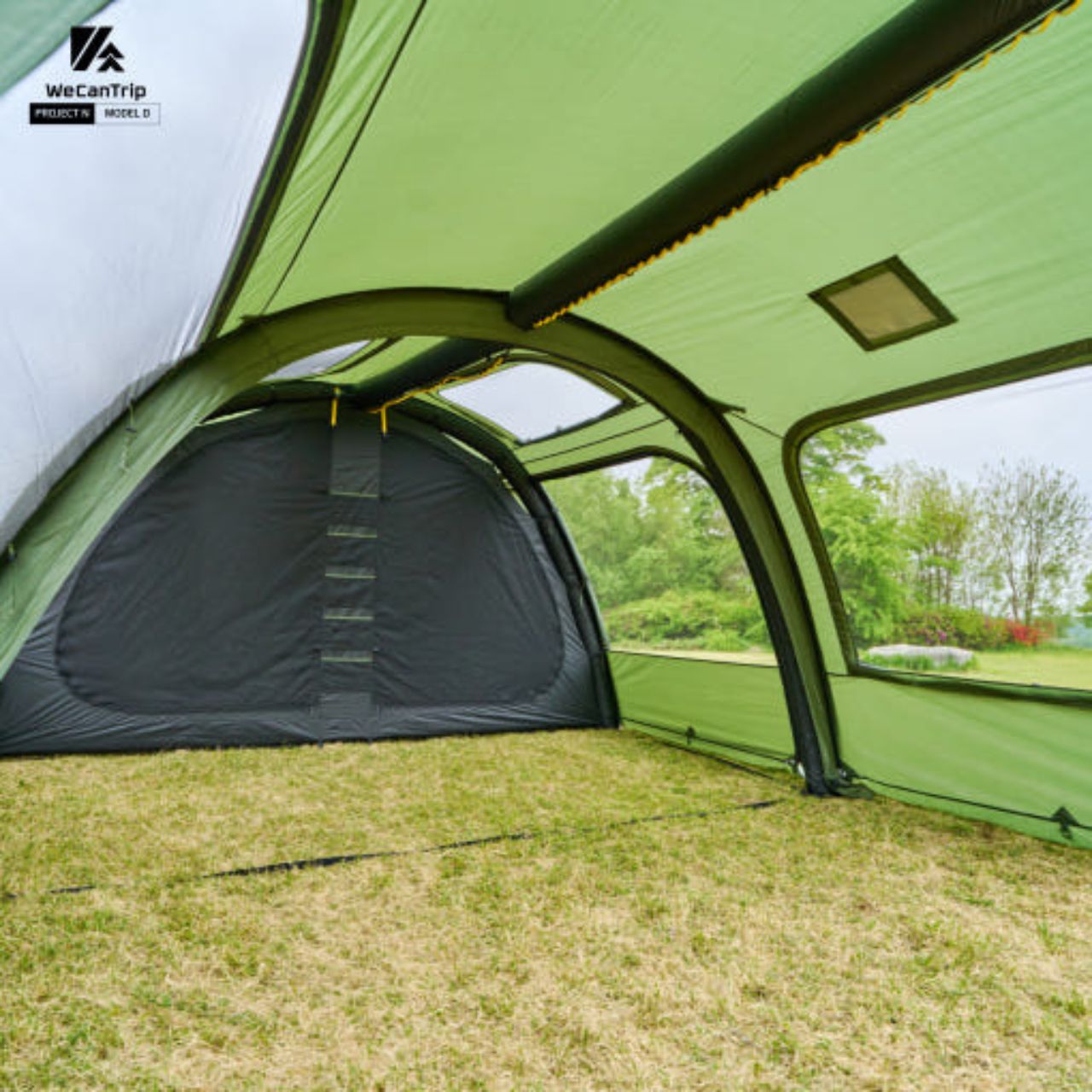 [We Can Trip] Model D Light-Weighted Air Tent, Shelter (Khaki, Black)