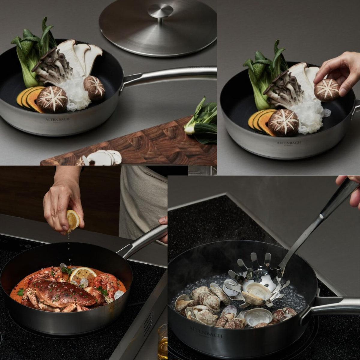 [Altenbach] Multi 5-Ply Deep Sauté Pan Set