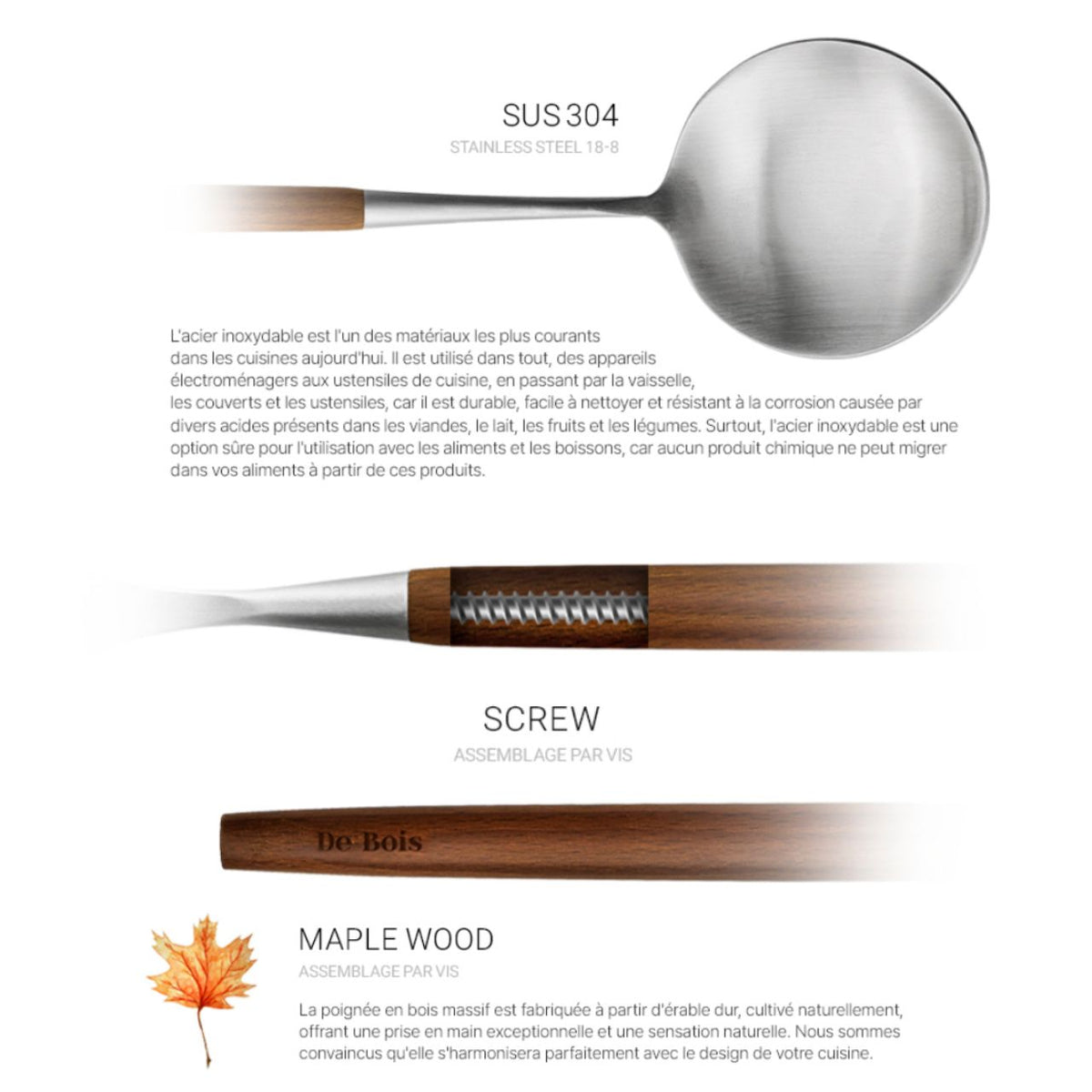 [De Bois] Arbelia Utensils, cutlery, Kitchenware, Full Set