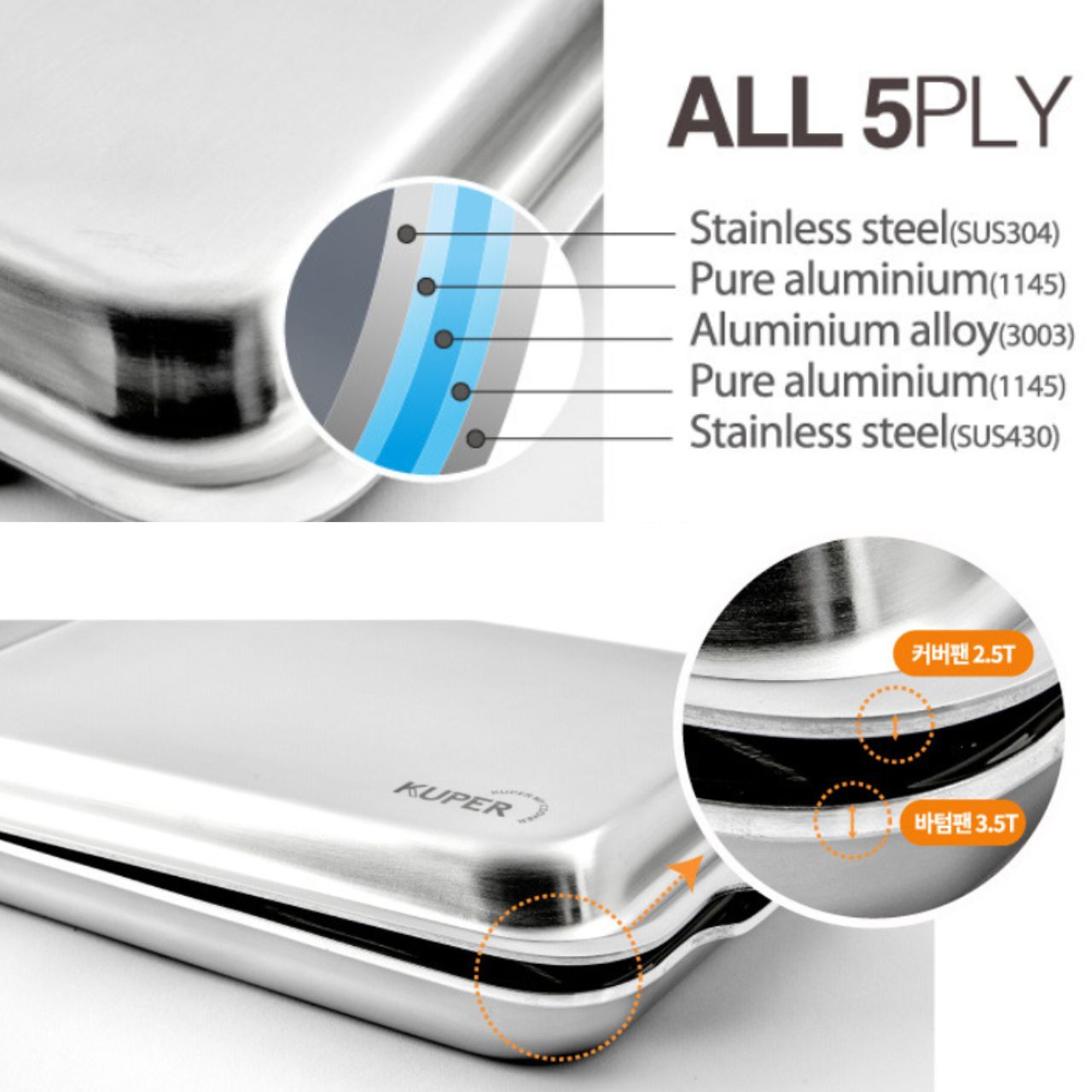 [Kuper] All-in-One Double Pan 30cm, Stainless 304