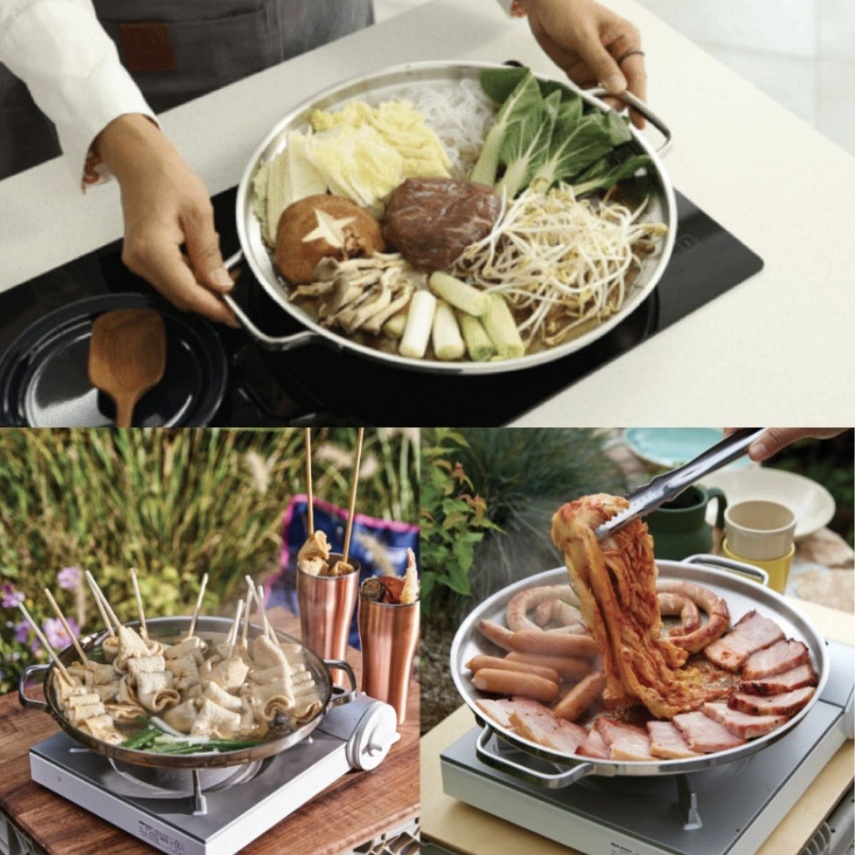 [Kuper] Caritas SUS 304 Griddle Steamer Pan with Rabbit Lid Version
