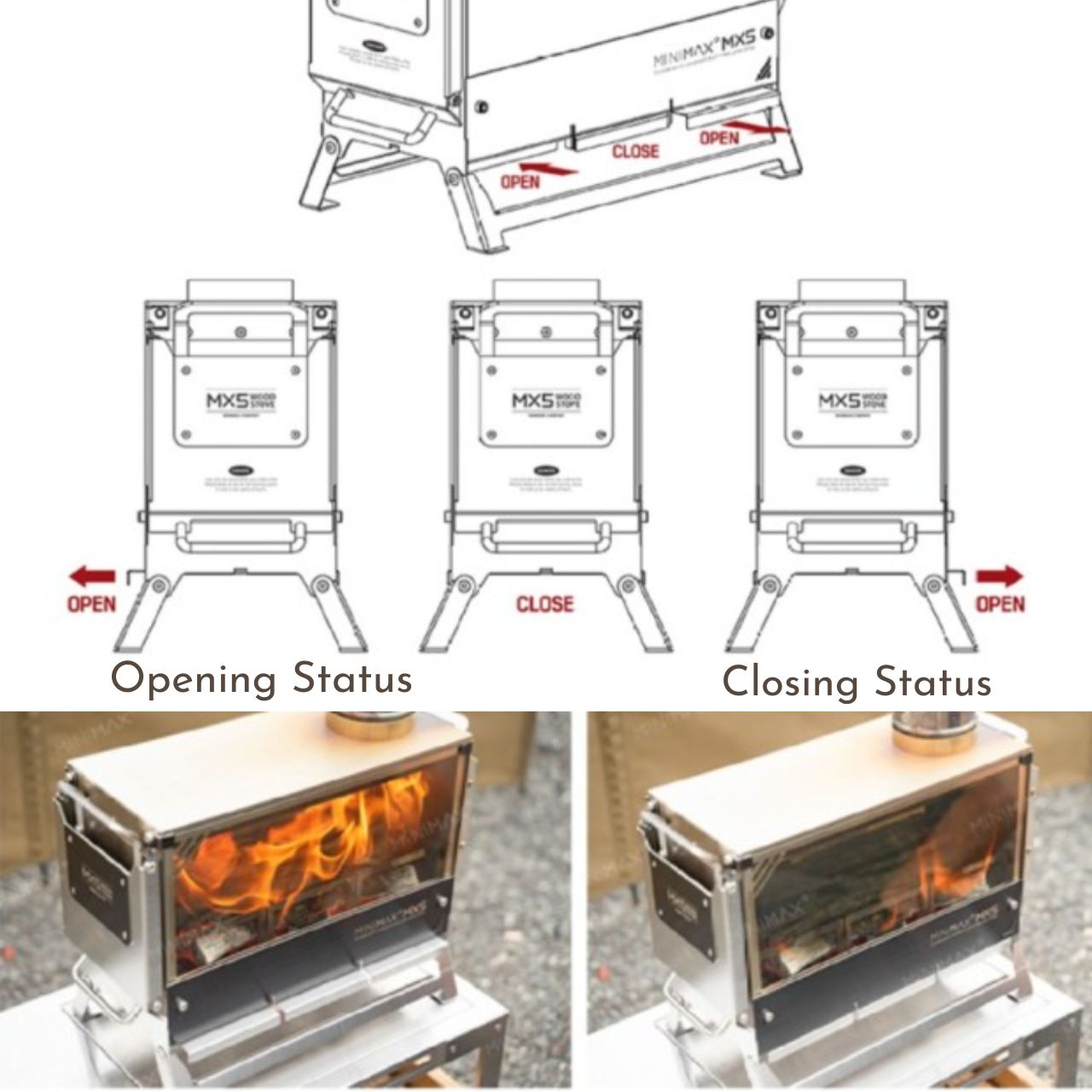 [Minimax] *Pre-order* MX5 Wood Burning Outdoor Camping Stove, Made in Korea Camping Gear.