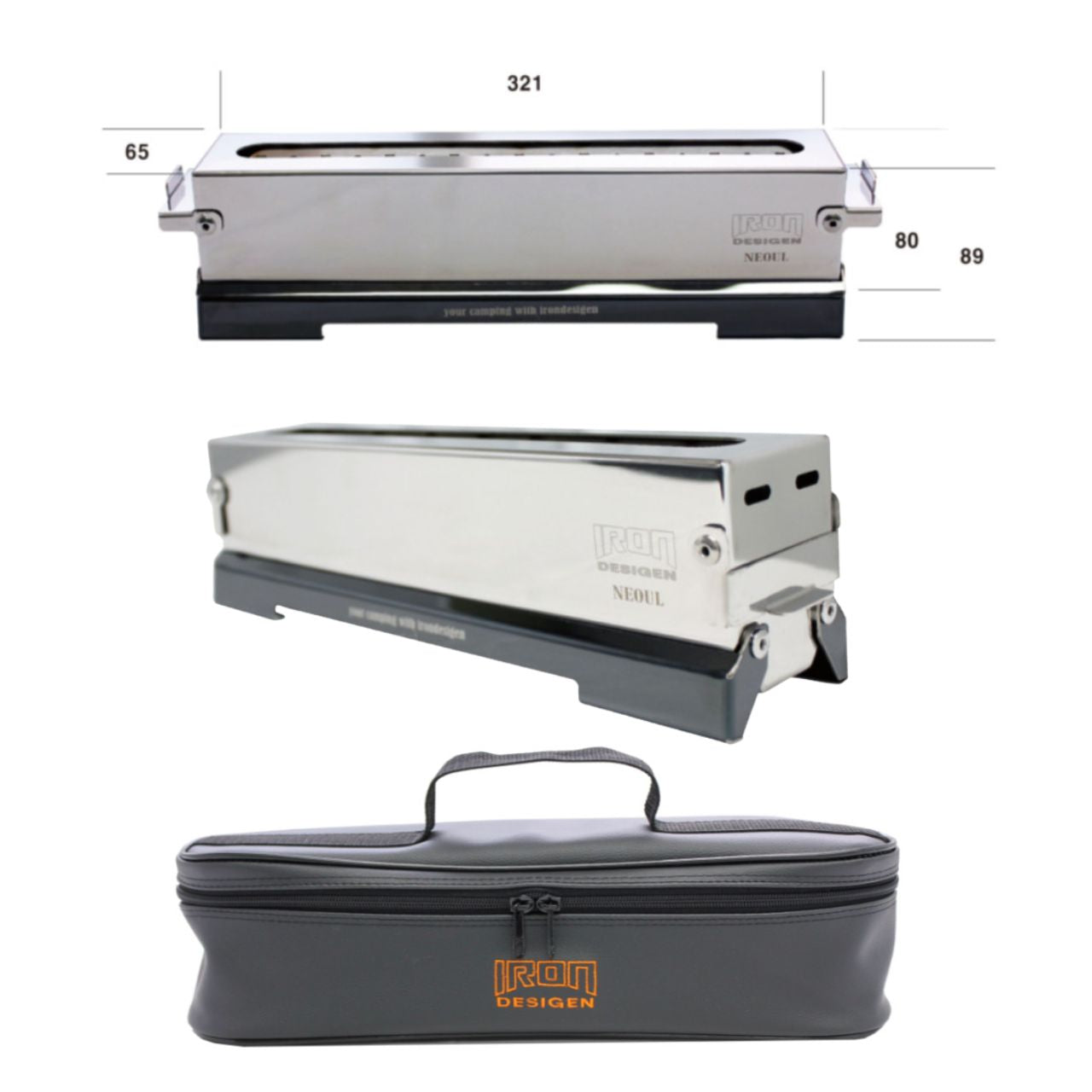 屋外用長方形暖炉 880°F