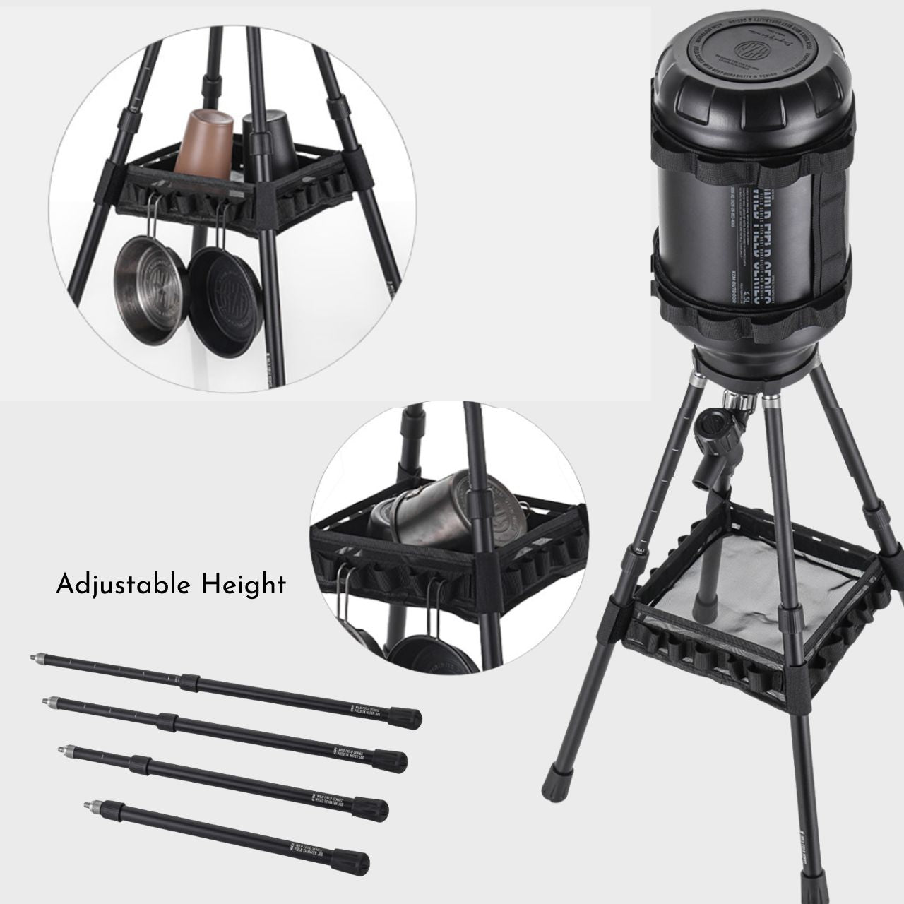 [KZM] Field TX SUS 304 ウォータージャグ 4.5 スタンドポール付き