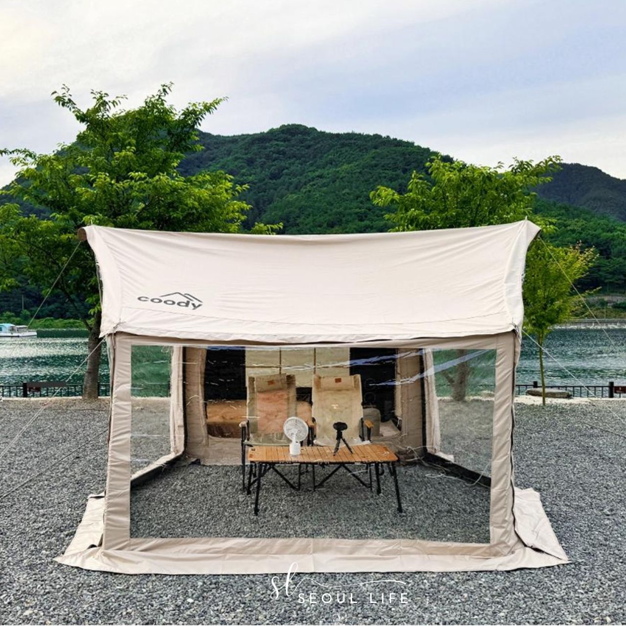 Coody] Accessory parts for One Touch Air Tent Wave, Beige/Khaki