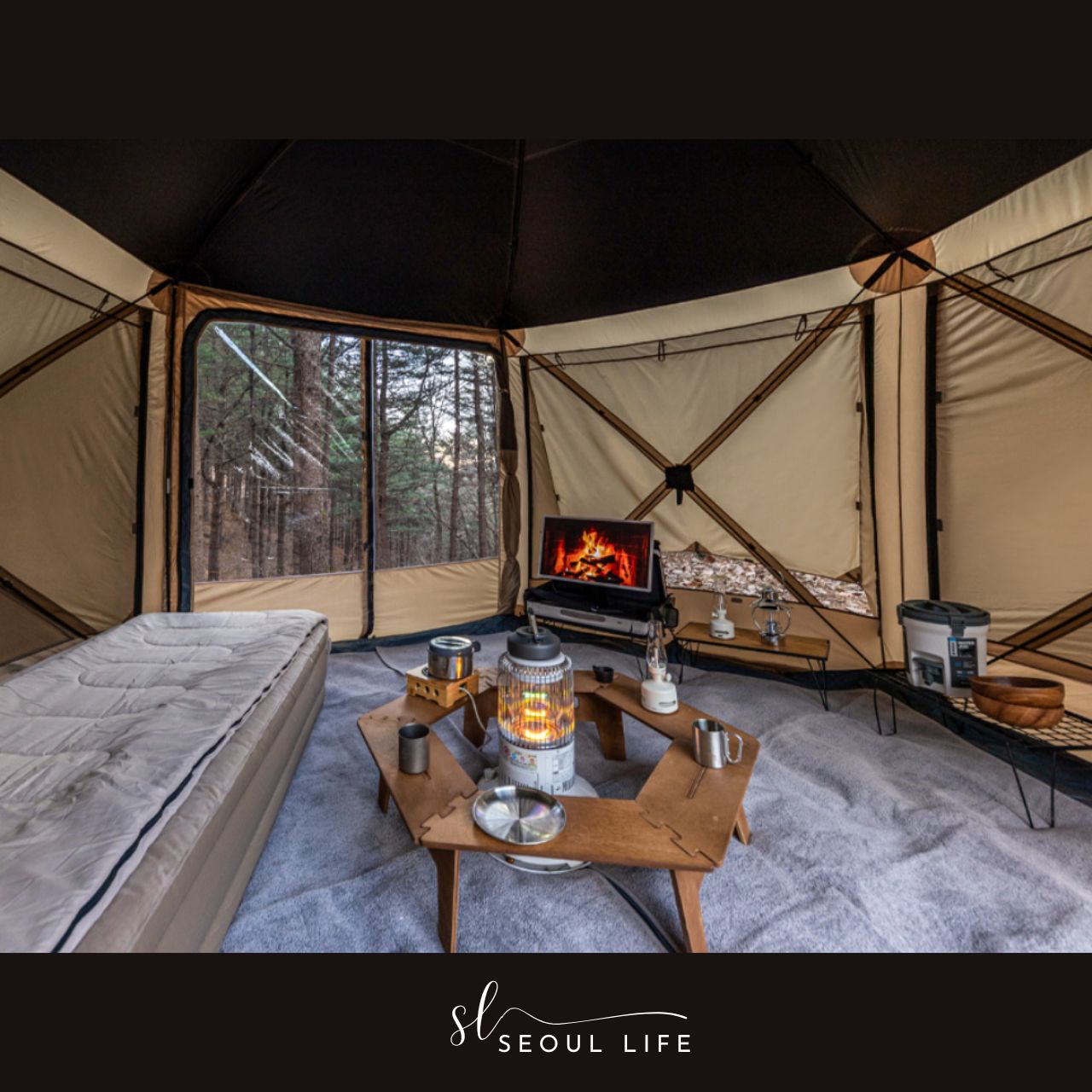 IDOOGEN] Octagon Mammoth One-touch Tent Shelter, Tan Color