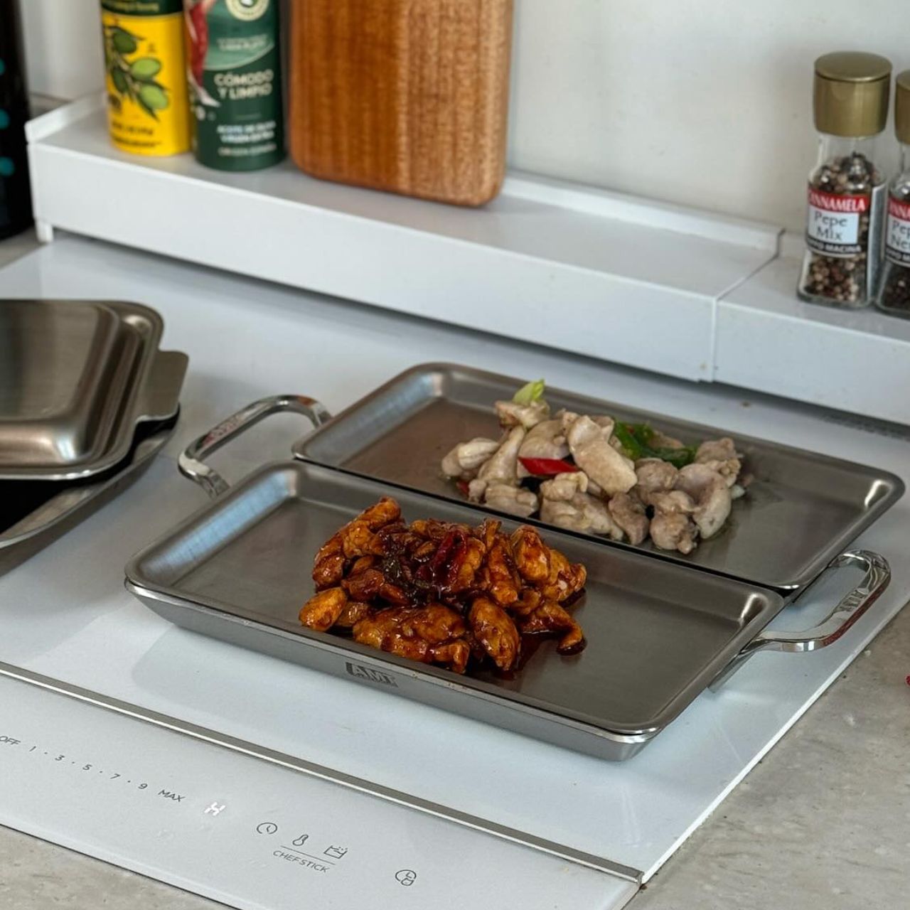 [AMT] 316Ti Stainless Steel 5-Ply Stealth Roast Pan & Modular Tray Set