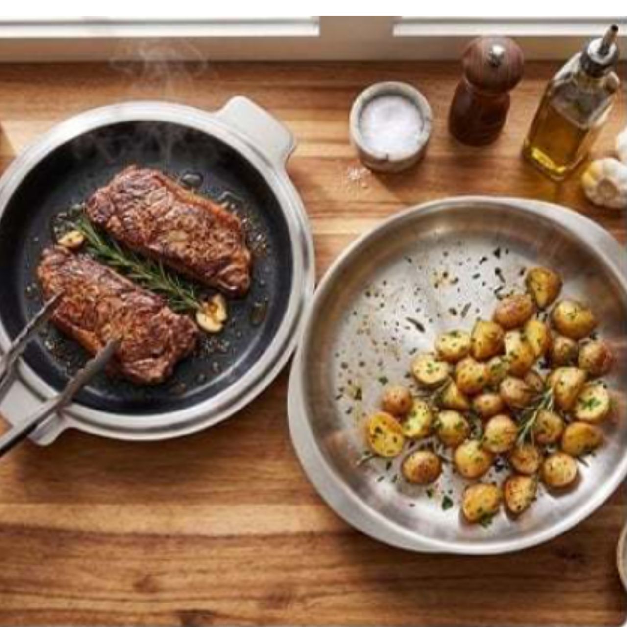 [AMT] 316Ti Double Pan, Premium 5-Ply Stainless Steel Cookware