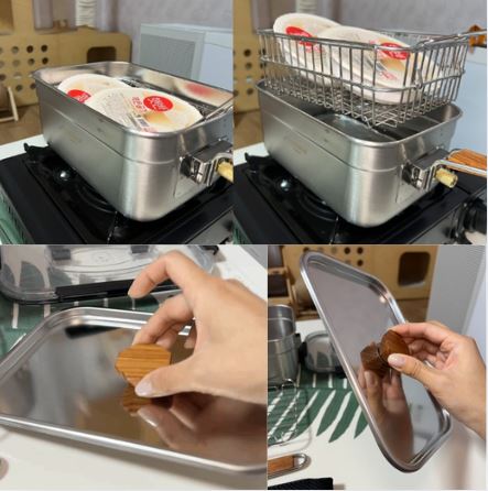 [Twohalf] Multi-function Cooking pot, container, Steamer