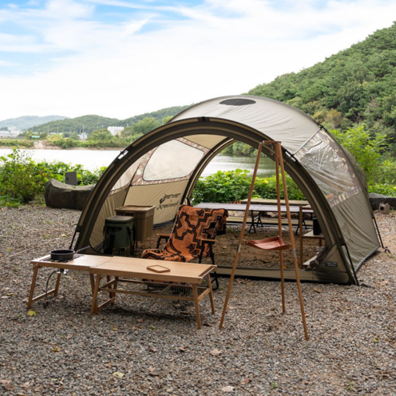 [Tesup] *Klotz Table* Handcraft Extendable  Wooden Folding Camping Table
