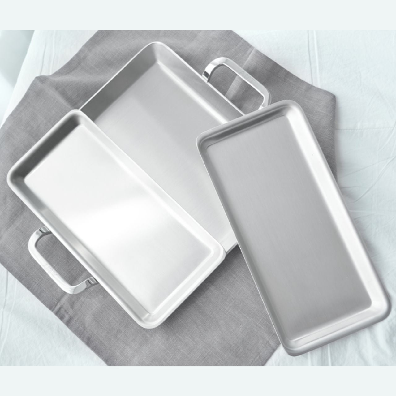 [AMT] 316Ti Stainless Steel 5-Ply Stealth Roast Pan & Modular Tray Set