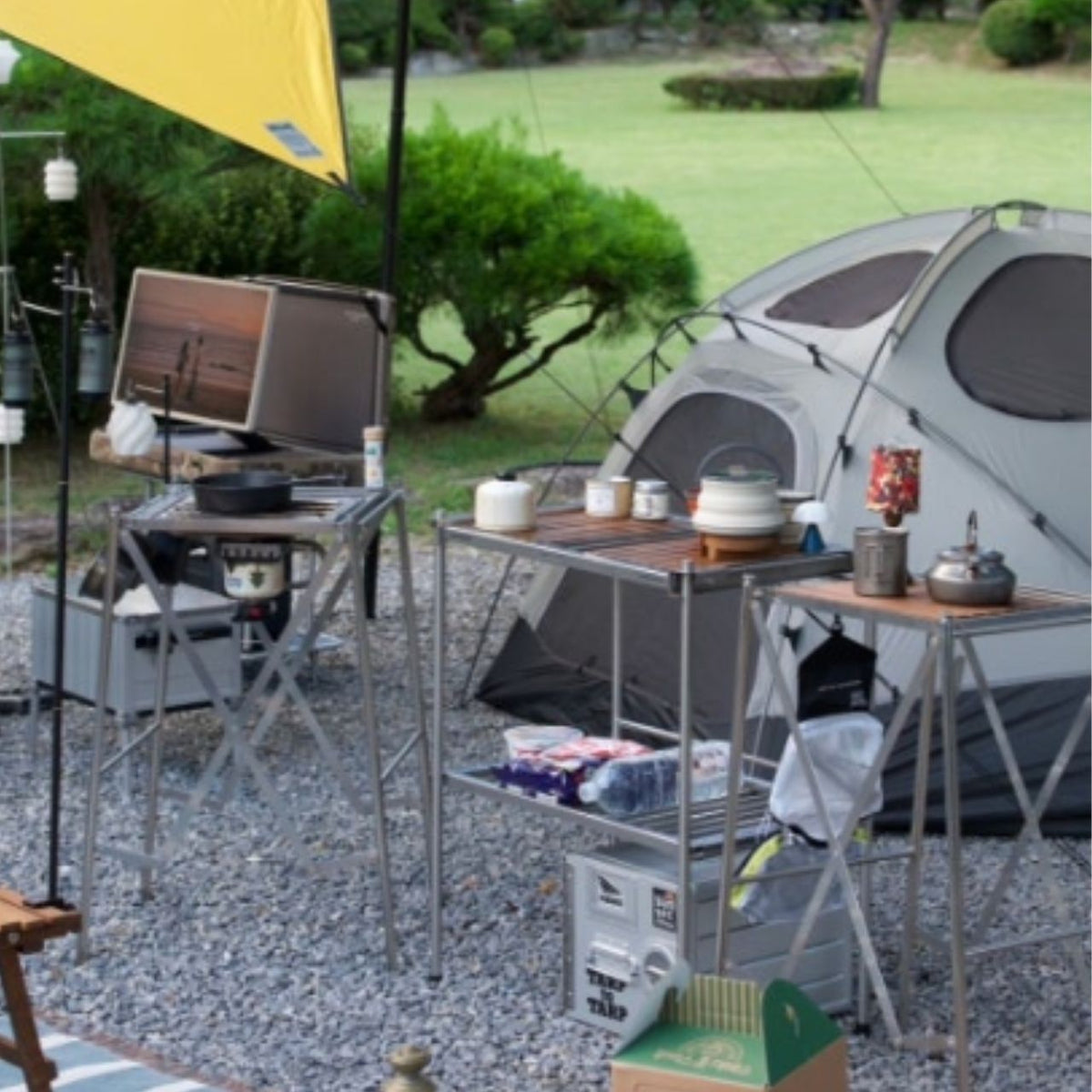 [Enrich] Premium Folding Camping Kitchen Table / High-Class IGT Standing Workstation