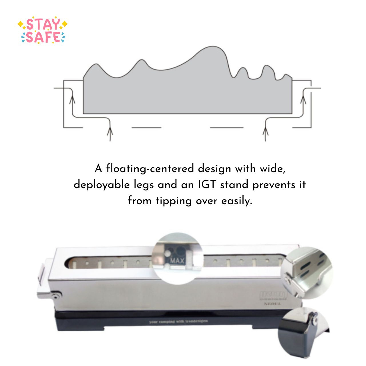 [Iron Design] Neoul Black Edition Indoor & Outdoor Ethanol Fire Stove