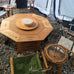 *Goalzero  Round Camping Table* Handcraft Side table, Foldable, Made in Korea