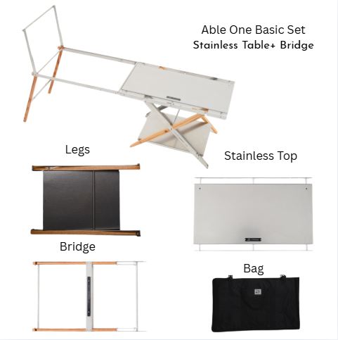 [Shahrazad] Camping Outddor Stainless Handcrafted IGT Folding Table, Made in Korea