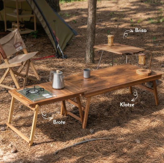 [Tesup] *Klotz Table* Extendable Wooden Folding Camping Table