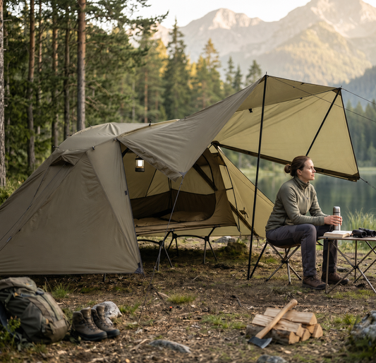 [Helinox] High Tarp Fly for Tactical Cot Tent Solo, Military Tan Color