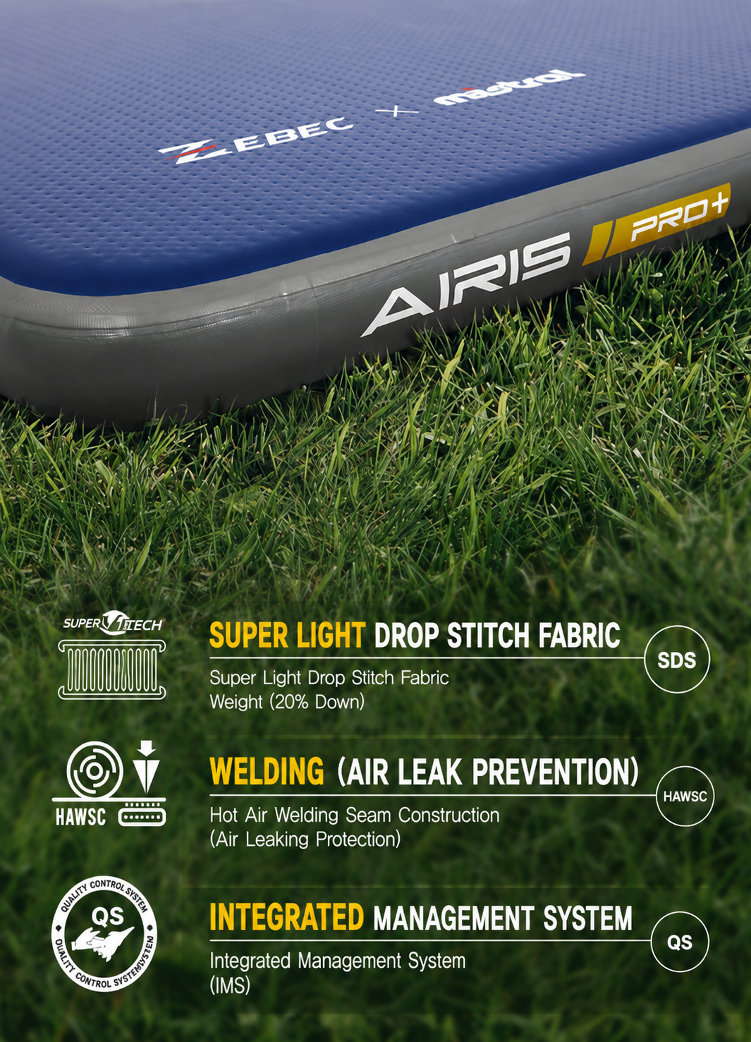 [Zebec] Airless Pro Plus Air Mattress