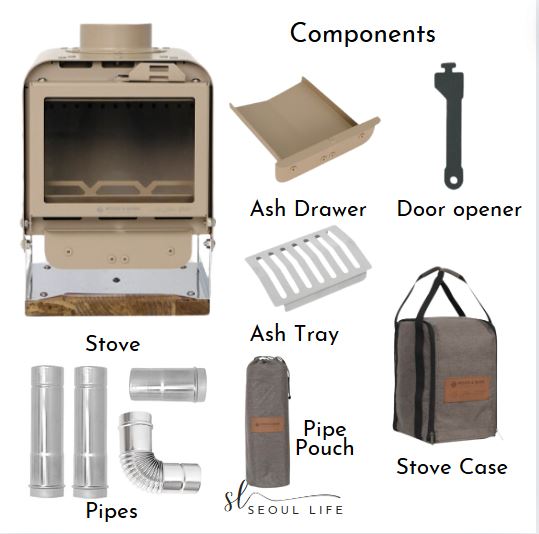 [Wood & Burn]*My Stove Petit* Mini Multi-use Camping Burning Stove, Mini Oven