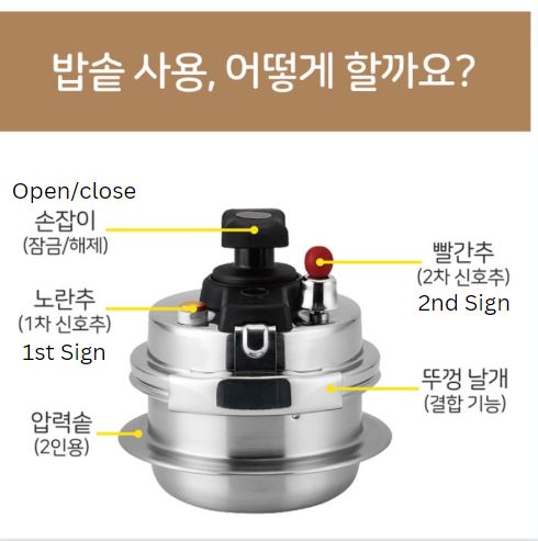 [Green Cook] Korean Rice Cooking Pot/ Pressure pot set