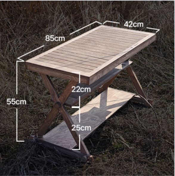 [Beomi] IGT Stove Plate Convertible Foldable Wood 3 Tier Table