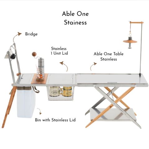 [Shahrazad] Camping Outddor Stainless Handcrafted IGT Folding Table, Made in Korea