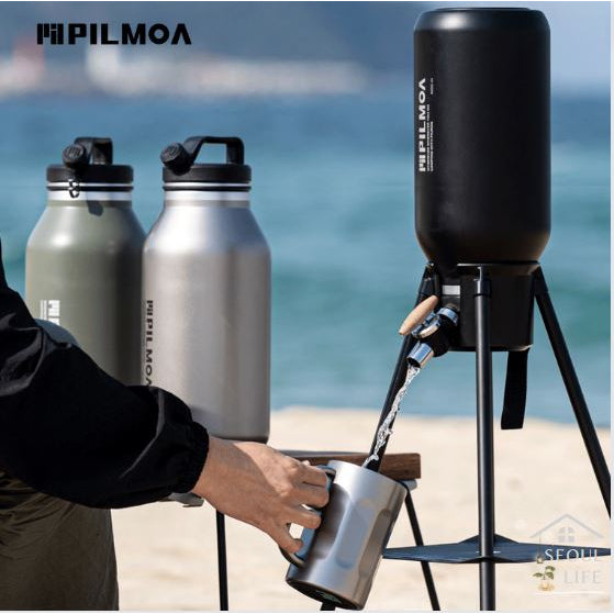 *Pilmoa* SUS 304 Camping Water 4L Jug & Standing Tray Legs Package