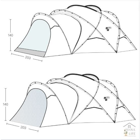 *Minimal Works* VESTIBULE Extension tent for Shelter G & GH models