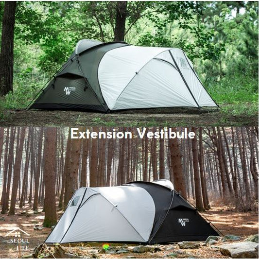 Extension Vestibule tent for Minimal Works PAPRIKA Easy Pitch tent