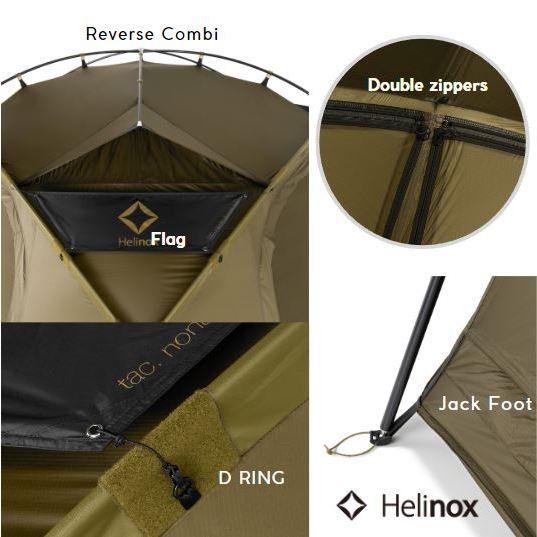 *Helinox* 戰術 Nona Dome 4 帳篷，可伸縮，適合所有季節
