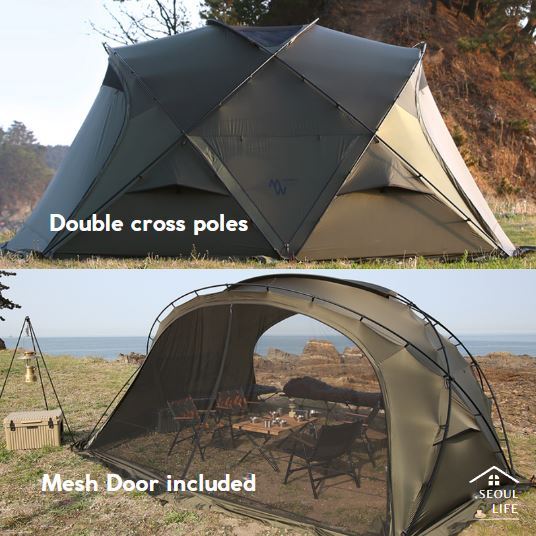[SeoulLife]*Minimal Works* AGORA 可擴展露營帳篷和庇護所，四季適用