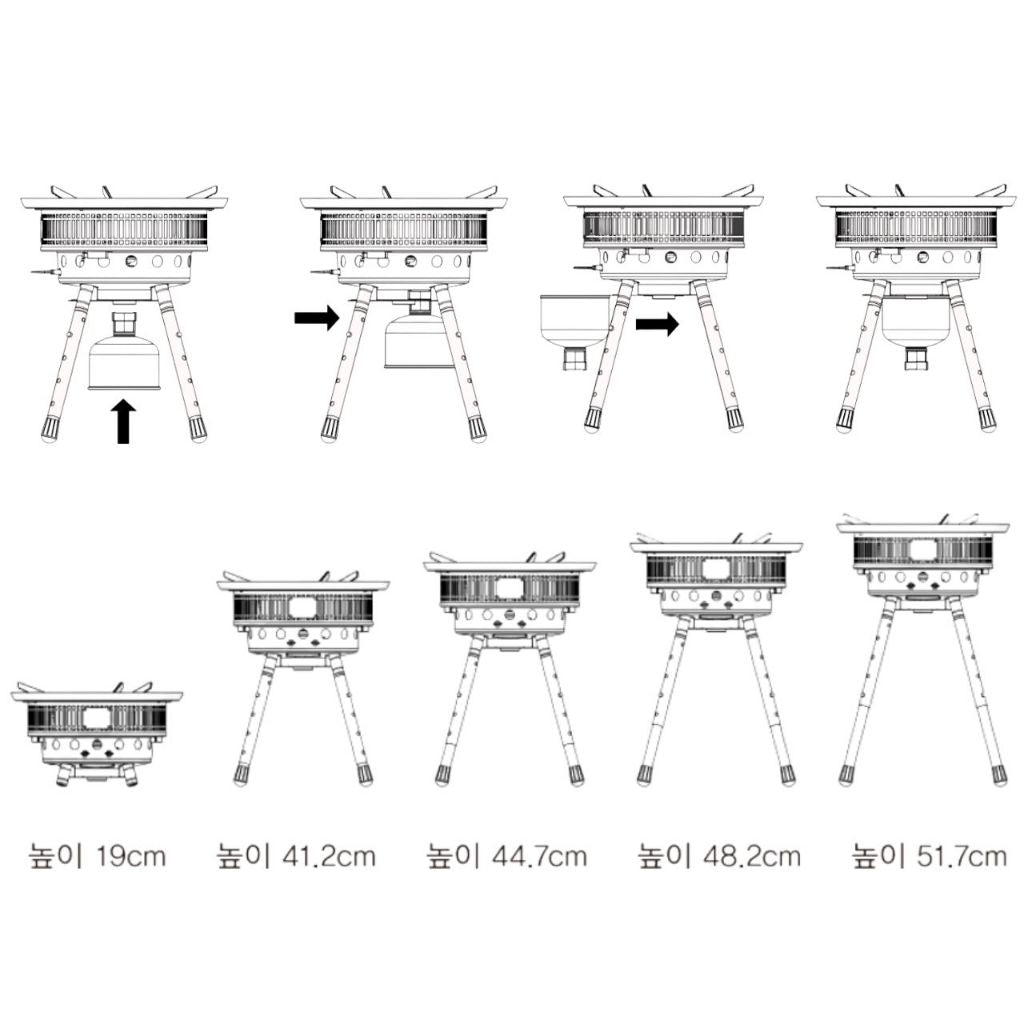[Helinox] 韓国製アウトドアグリルバーナーセット