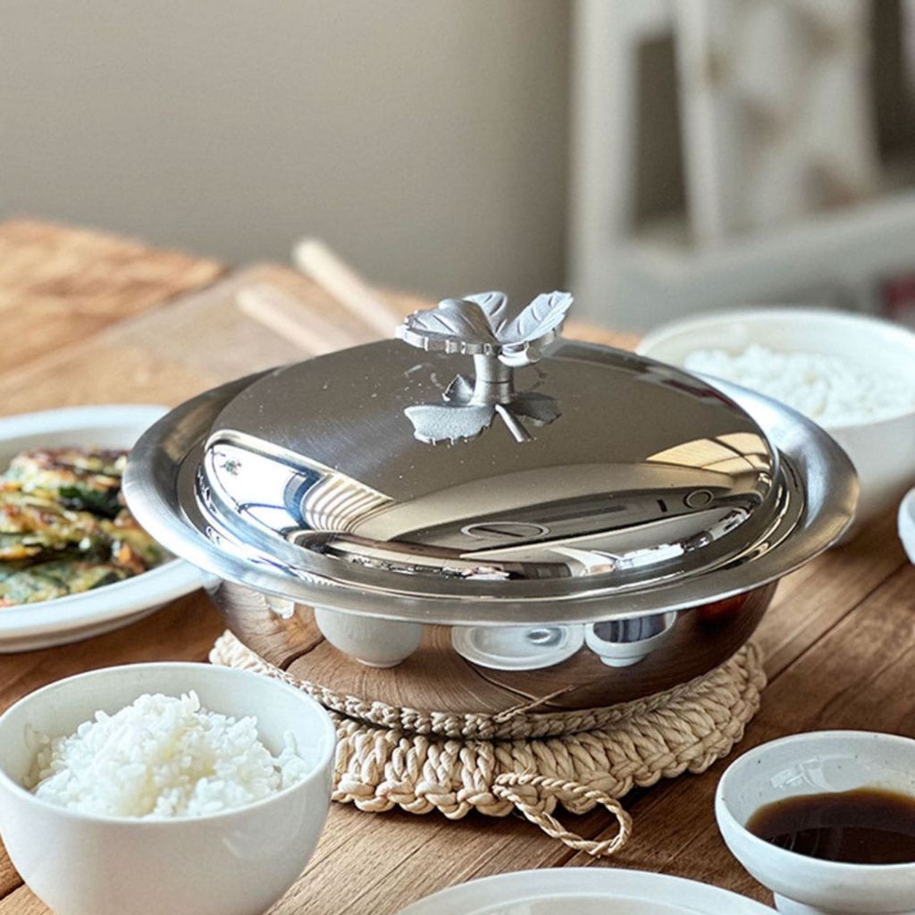 [finnilo] 316ti Stainless 5Ply Stew Pot with Pumpkin/ Maple Leaf Handle Lid