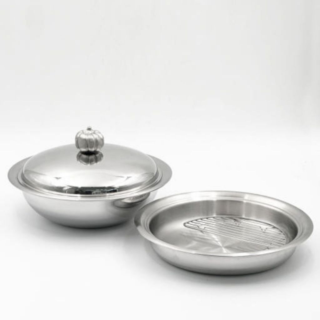 [finnilo] 316ti Stainless 5Ply Stew Pot with Pumpkin/ Maple Leaf Handle Lid