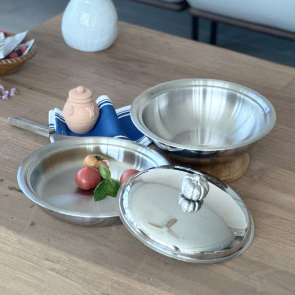 [finnilo] 316ti Stainless 5Ply Stew Pot with Pumpkin/ Maple Leaf Handle Lid